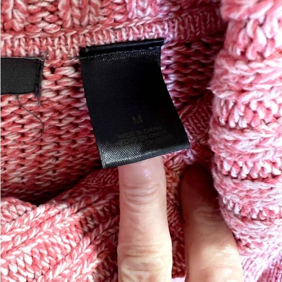 Liz Claiborne, M, Pink, Button up Sweater, Collar - Picture 3 of 8